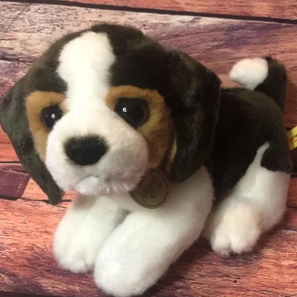 Toys Beagle Miyoni Tots By Aurora Plush Soft White Brown Dog